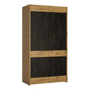 Aviles Oak Finish Wooden 2 Doors Wardrobe by Lavishway | Wardrobe-33127