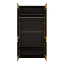 Aviles Oak Finish Wooden 2 Doors Wardrobe by Lavishway | Wardrobe-33128