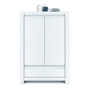 Novi 2 Door 1 Drawer Cabinet in Alpine White by Lavishway | Cupboards-41730