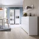 Novi Alpine Wooden White Wall Shelf by Lavishway | Book Shelves and Cabinets-29389