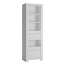 Novi 2 Drawer Bookcase in Alpine White by Lavishway | Book Shelves and Cabinets-41734
