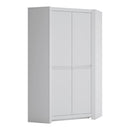 Novi 2 Door Corner Wardrobe in Alpine White by Lavishway | Wardrobe-41715