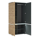 Luci 4 Doors Wardrobe with LED Lighting by Lavishway | Wardrobe-34728