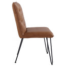 Studded Back Tan Leather Dining Bench by Lavishway | Dining Benches-31359