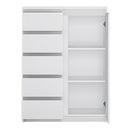 Fribo White Wooden 5 Drawers Hallway Cabinet by Lavishway | Cupboards & Cabinets-34480