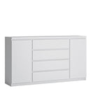 Fribo White 2 Doors 4 Drawers Long Sideboard by Lavishway | Sideboards-34476