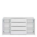 Fribo White 2 Doors 4 Drawers Long Sideboard by Lavishway | Sideboards-34477