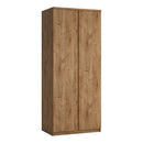 Fribo 2 Doors Oak Chipboard Wardrobe by Lavishway | Wardrobe-34451