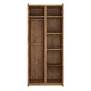 Fribo 2 Doors Oak Chipboard Wardrobe by Lavishway | Wardrobe-34452