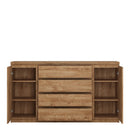 Fribo 2 Doors & 4 Drawers Wide Oak Sideboard by Lavishway | Sideboards-34447