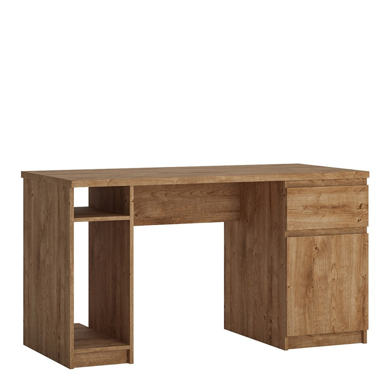 Fribo 1 Door & 1 Drawer Pedestal Oak Desk by Lavishway | Desk Pedestals-34426