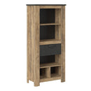 Rapallo Chestnut & Matera Grey Bookcase by Lavishway | Book Shelves and Cabinets-34407