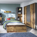 Brooklyn Walnut & Dark Matera Grey Bookcase by Lavishway | Bookcases & Shelves