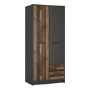 Brooklyn Walnut 2 Doors & 2 Drawers Wardrobe by Lavishway | Wardrobes