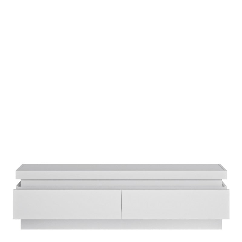 Lyon 2 Drawer LED Lighting High Gloss TV Unit by Lavishway | TV Units Cabinets