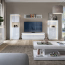 Lyon 2 Drawer LED Lighting High Gloss TV Unit by Lavishway | TV Units Cabinets