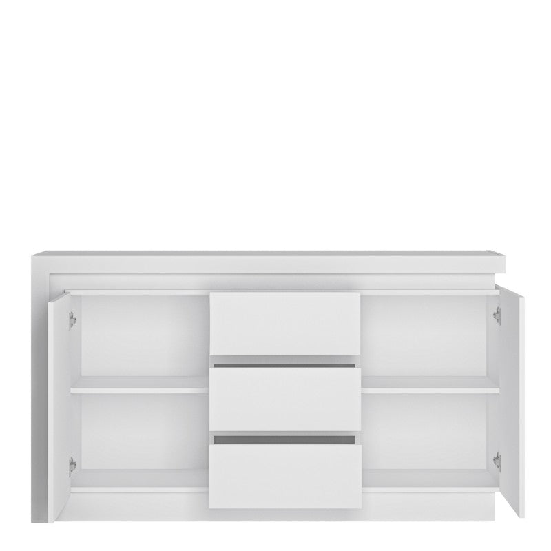 Lyon 2 Door 3 Drawer LED Lighting Sideboard by Lavishway | Sideboards