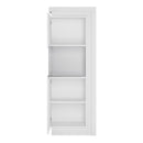Lyon White High Gloss Narrow Display Cabinet by Lavishway | Display Cabinet