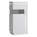 Lyon White High Gloss Wide Display Cabinet by Lavishway | Display Cabinet
