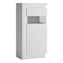 Lyon White Right-Handed Wide Display Cabinet by Lavishway | Display Cabinet