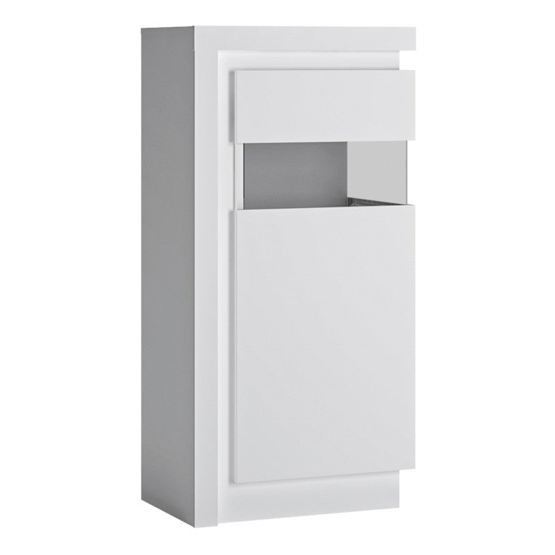 Lyon White Right-Handed Wide Display Cabinet by Lavishway | Display Cabinet