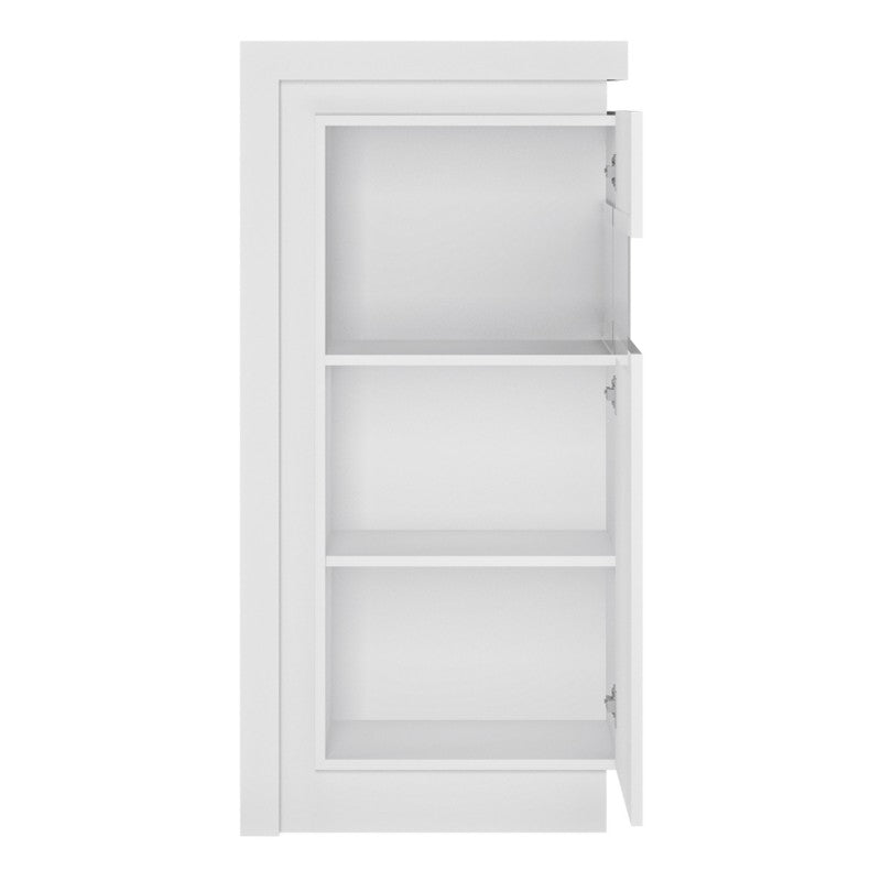 Lyon White Right-Handed Wide Display Cabinet by Lavishway | Display Cabinet