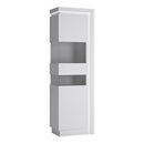 Lyon Tall High Gloss Narrow Display Cabinet by Lavishway | Display Cabinets