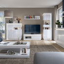 Lyon Tall High Gloss Narrow Display Cabinet by Lavishway | Display Cabinets