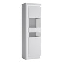 Lyon Tall High Gloss Narrow Display Cabinet by Lavishway | Display Cabinets