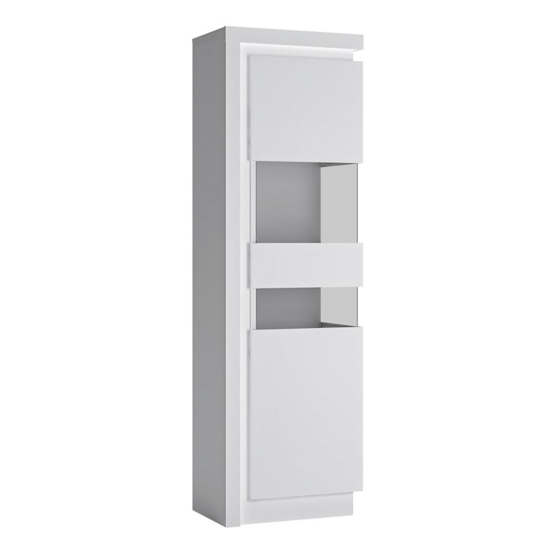 Lyon Tall High Gloss Narrow Display Cabinet by Lavishway | Display Cabinets
