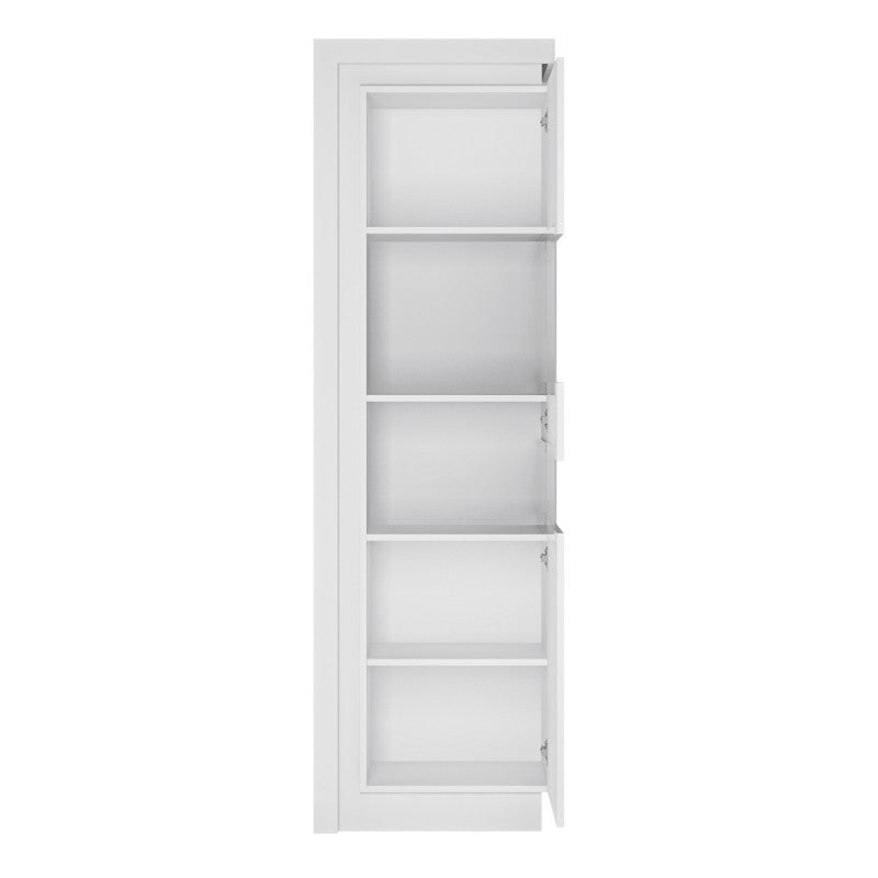 Lyon Tall High Gloss Narrow Display Cabinet by Lavishway | Display Cabinets