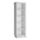 Lyon Left-Handed White & High Gloss Bookcase by Lavishway | Bookcases & Shelves
