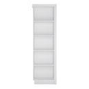 Lyon Left-Handed White & High Gloss Bookcase by Lavishway | Bookcases & Shelves