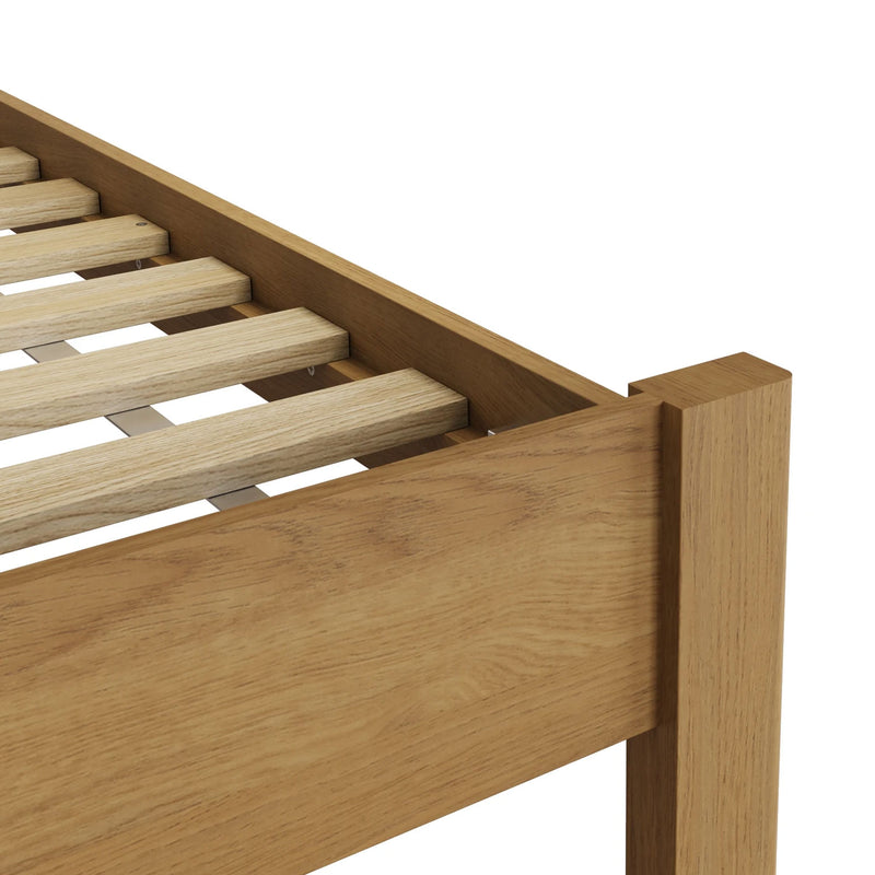Oregon Rustic Oak Finish Bed Frame by Lavishway | Wooden Beds-36262