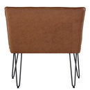 Studded Back Tan Leather Dining Bench by Lavishway | Dining Benches-31358