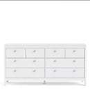Madrid White Wooden 8 Drawers Double Dresser by Lavishway | Sideboards-29513