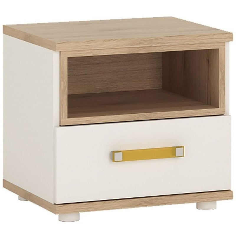 4Kids Bedside Cabinet With Orange Handles by Lavishway | Bedside Tables-44771