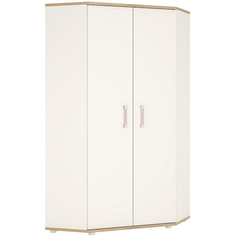 4Kids Corner Wardrobe with Lilac Handles by Lavishway | Wardrobe-44986