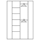 4Kids Corner Wardrobe with Lilac Handles by Lavishway | Wardrobe-44988