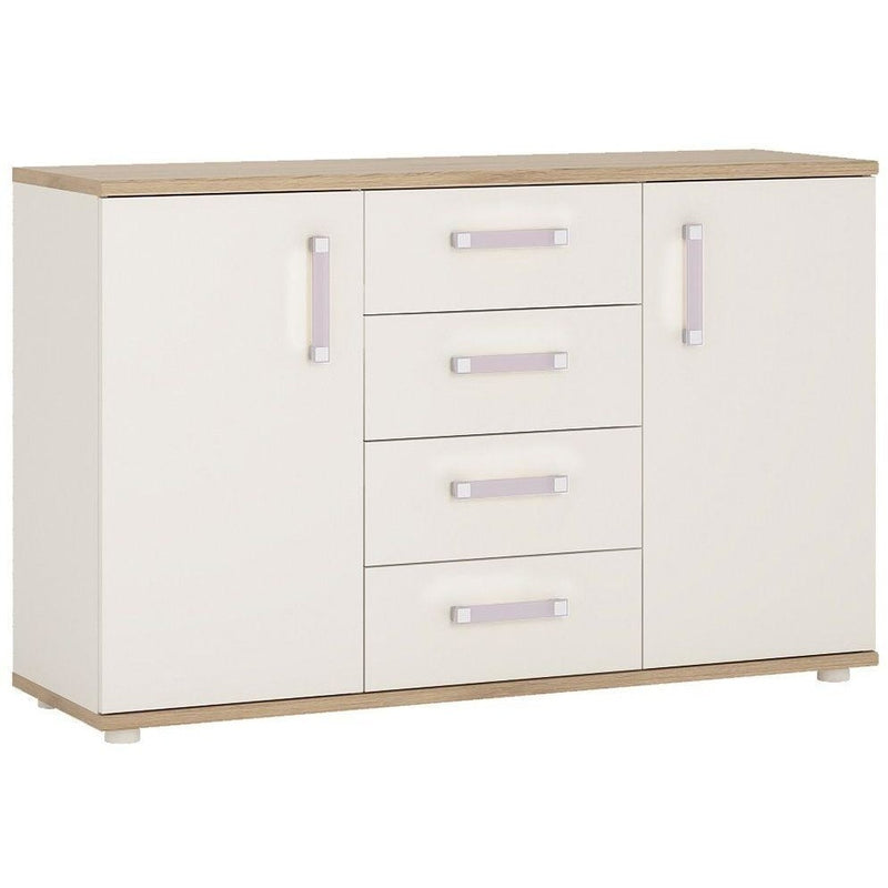 4Kids White & Oak Sideboard with Lilac Handle by Lavishway | Sideboards-44953