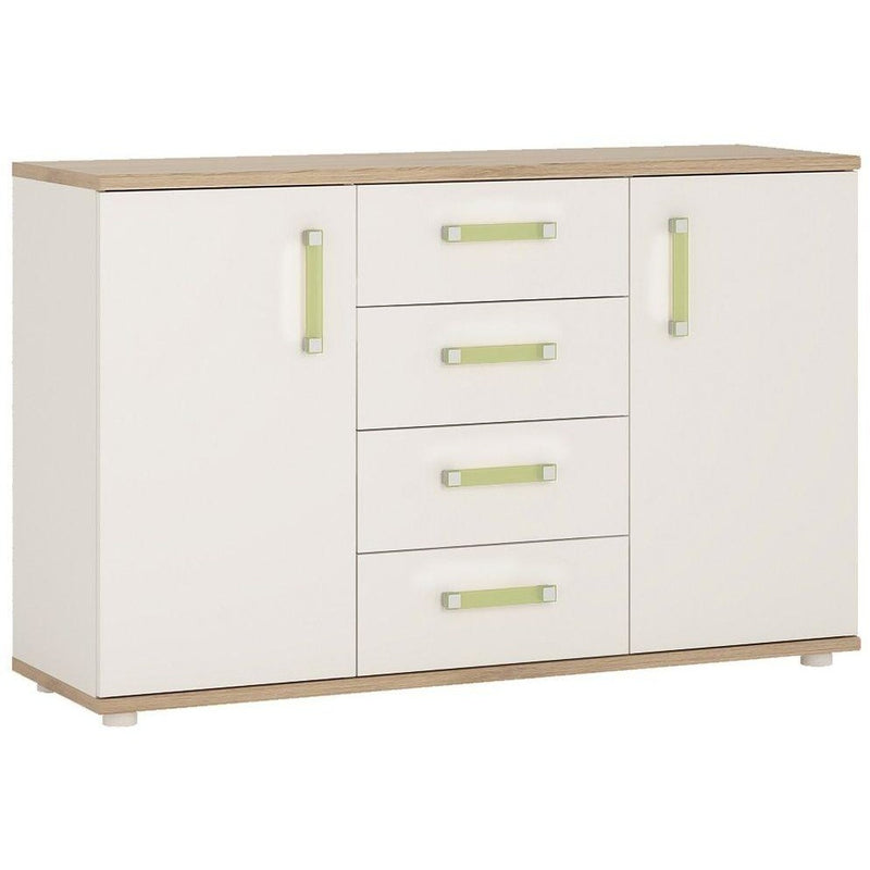 4Kids White & Oak Sideboard with Lemon Handle by Lavishway | Sideboards-44889