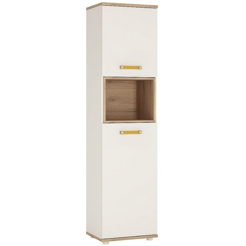 4Kids Tall Cabinet with Orange Handles by Lavishway | Book Shelves and Cabinets-44857