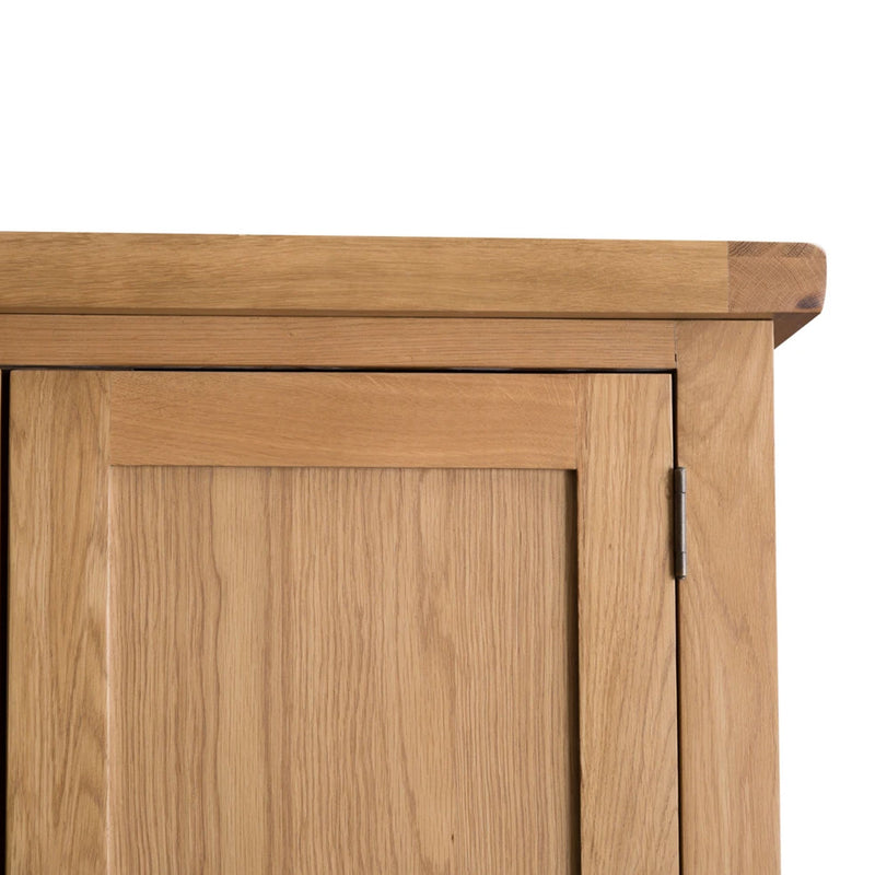 Chunky Oak Solid Wood 2 Doors Wardrobe by Lavishway | Wardrobe-32624