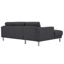 Cleveland Antracit Left Hand Chaise Longue by Lavishway | Fabric Sofas-29714