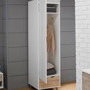 Stockholm Matt White 1 Door Wardrobe by Lavishway | Wardrobe-35705