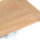 Tattershall Oak Seat White Large Dining Bench by Lavishway | Dining Benches-32992