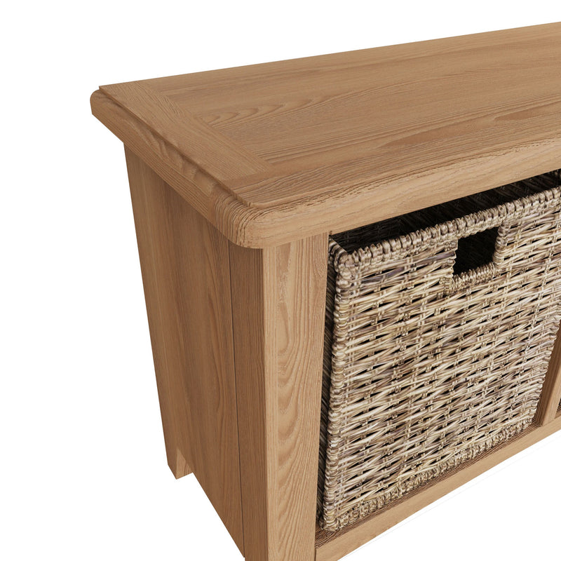 Guildford Solid Oak Hall Bench by Lavishway | Benches & Storage Benches-32038