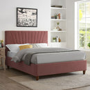 Lexie Wooden Effect Legs Velvet King Size Bed by Lavishway | Velvet Bed-35588