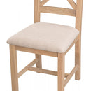 London Oak Cross Back Dining Chair Set of 2 by Lavishway | Dining Chairs-30709
