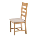 Chunky Fabric Seat Dining Chair Set of 2 by Lavishway | Dining Chairs-37231